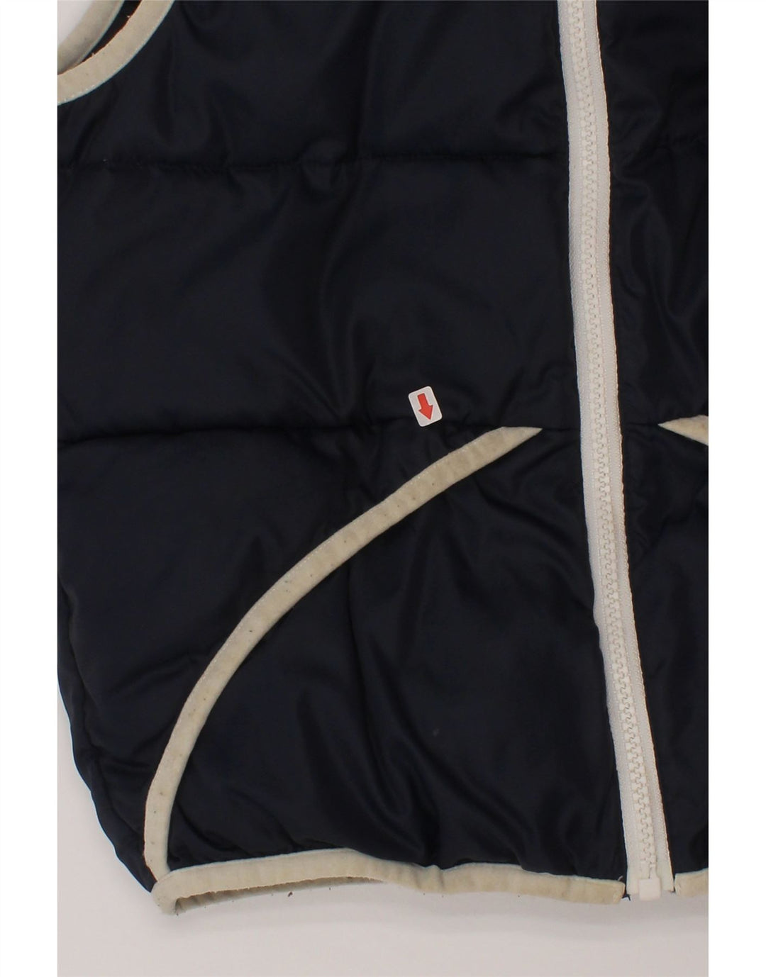Gilet imbottito con cappuccio da bambino Benetton 6-7 anni piccolo in poliestere blu navy