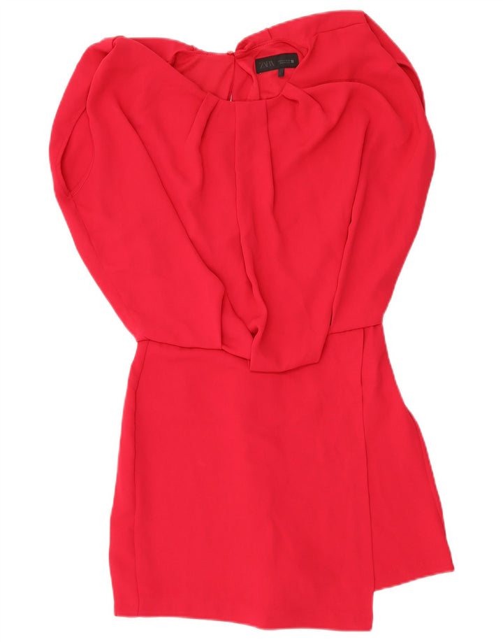 Tutina corta da donna Zara UK 10 Small rosa poliestere