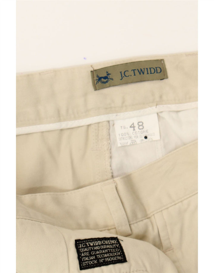 J. C. TWIDD Mens Pegged Chino Shorts IT 48 Medium W31 Beige Cotton Vintage J. C. Twidd and Second-Hand J. C. Twidd from Messina Hembry 