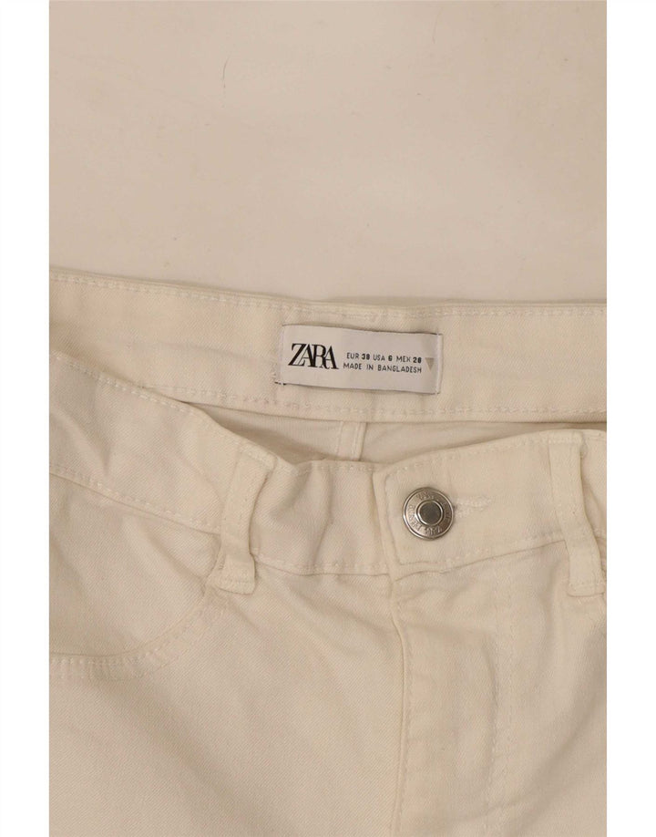 Jeans slim da donna Zara EU 38 Small W28 L27 Bianco