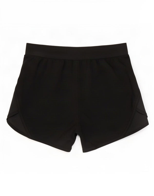 Pantaloncini sportivi Under Armour da donna vestibilità ampia UK 10 piccoli poliestere nero