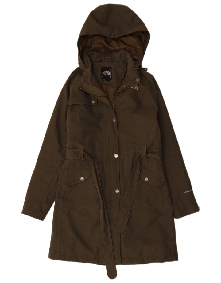 THE NORTH FACE Cappotto giacca a vento con cappuccio da donna UK 14 verde medio a quadri