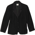 BENETTON Womens 3 Button Blazer Jacket IT 44 Medium Black New Wool Vintage Benetton and Second-Hand Benetton from Messina Hembry 