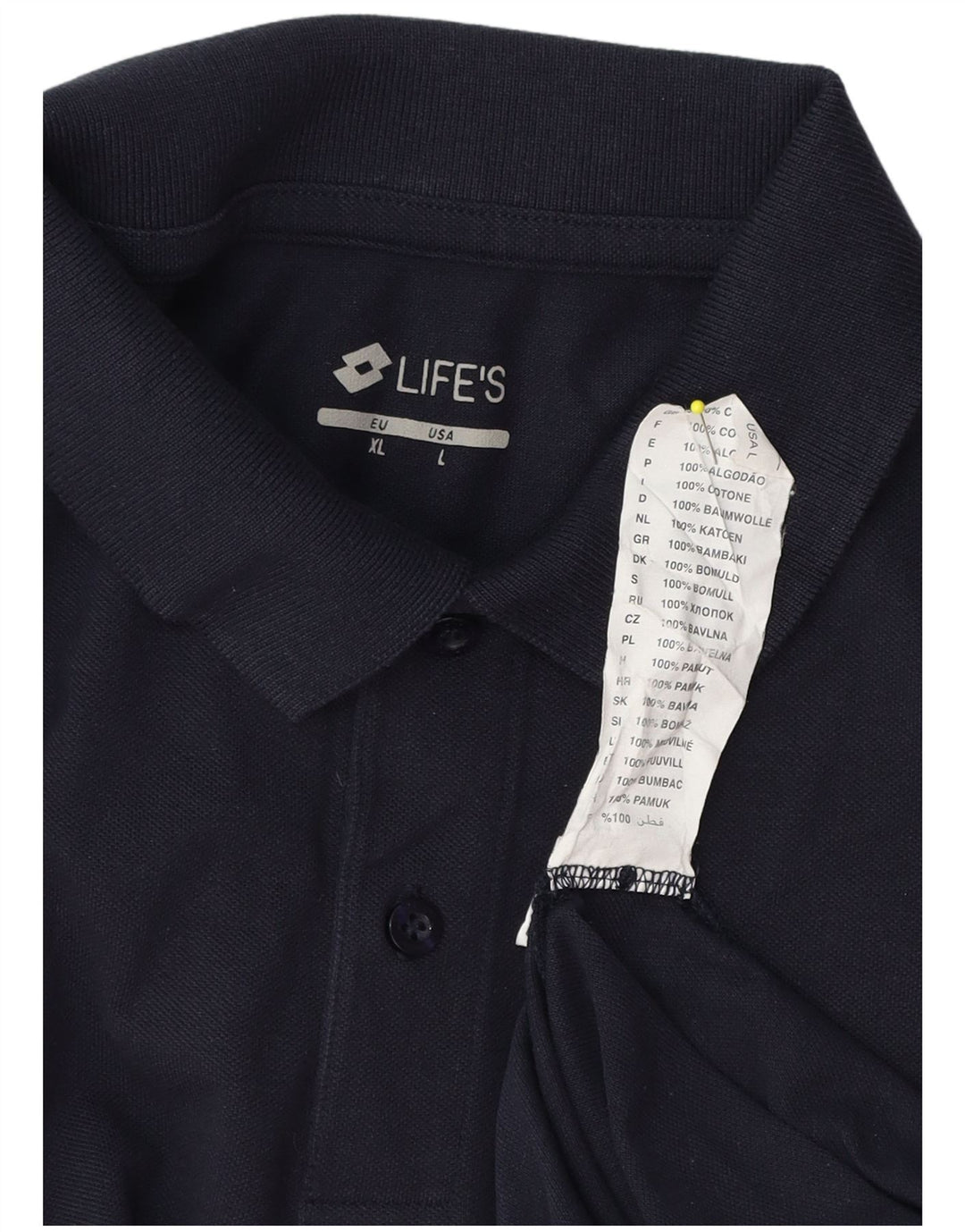 Polo da uomo Lotto XL in cotone blu navy