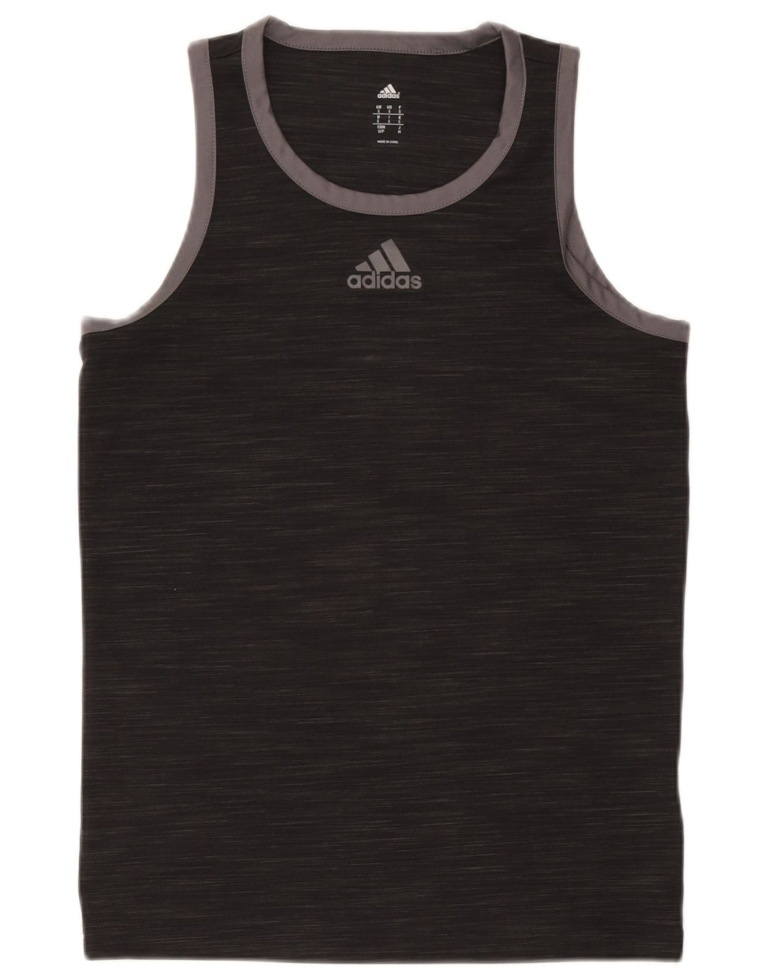Canotta Adidas da uomo piccola in poliestere chiazzato nero
