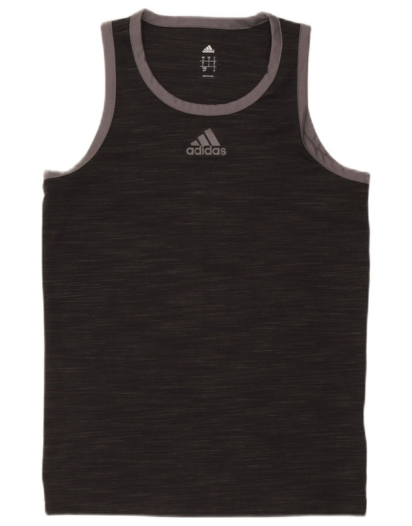 Canotta Adidas da uomo piccola in poliestere chiazzato nero