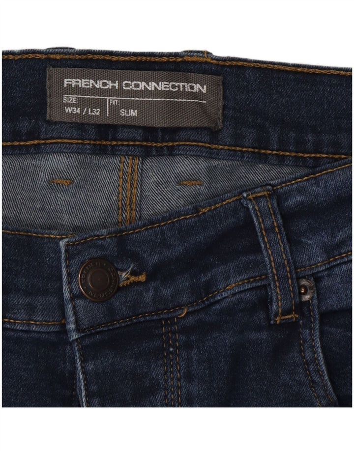 Jeans slim da uomo French Connection W34 L32 cotone blu