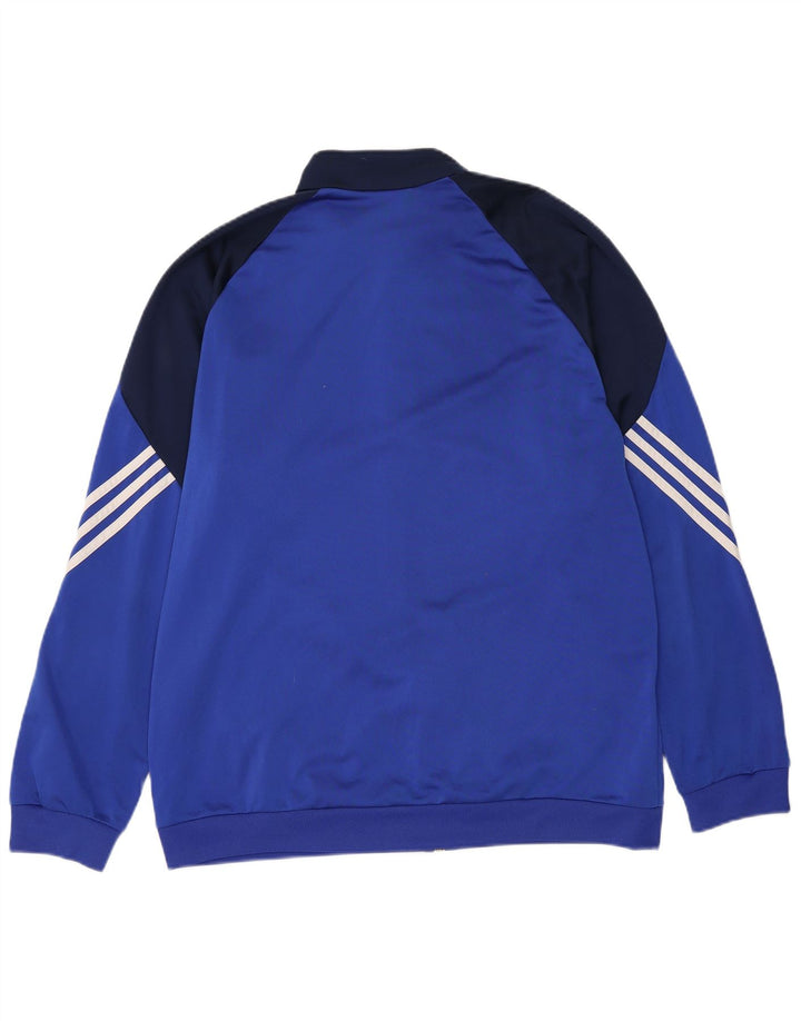 Giacca da ginnastica da uomo Adidas XL blu in poliestere color block
