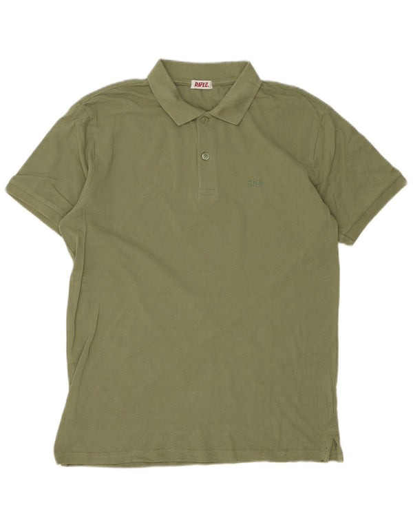 Polo da uomo Rifle Large in cotone verde