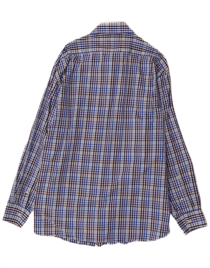 Camicia da uomo vestibilità regolare Tommy Hilfiger taglia 17 XL cotone a quadretti blu