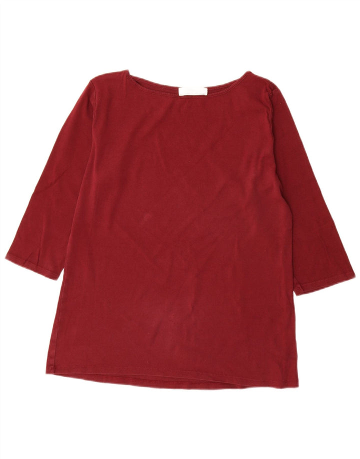 Top Zara Donna Manica 3/4 UK 18 XL Rosso