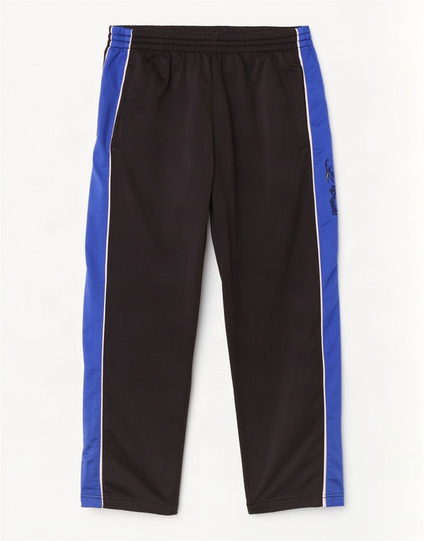 Reebok Mens Graphic Tracksuit Trousers Small Black Colourblock Polyester