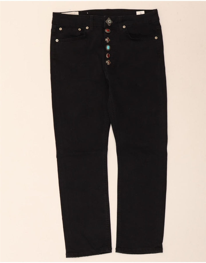 Jeans corti da donna Dondup W27 L25 cotone nero
