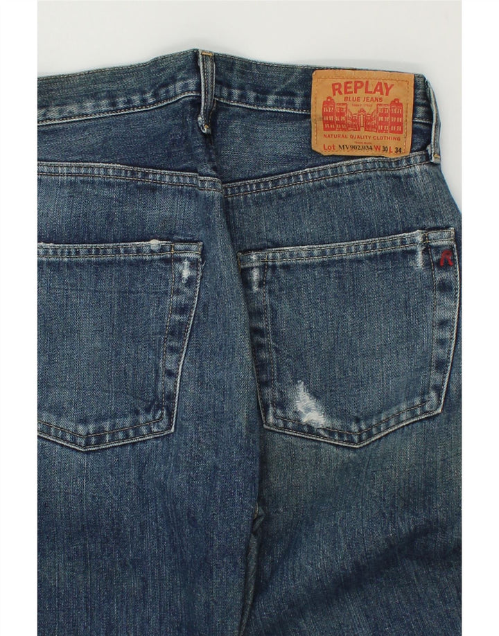 REPLAY Womens Straight Jeans W30 L34  Blue Vintage Replay and Second-Hand Replay from Messina Hembry 