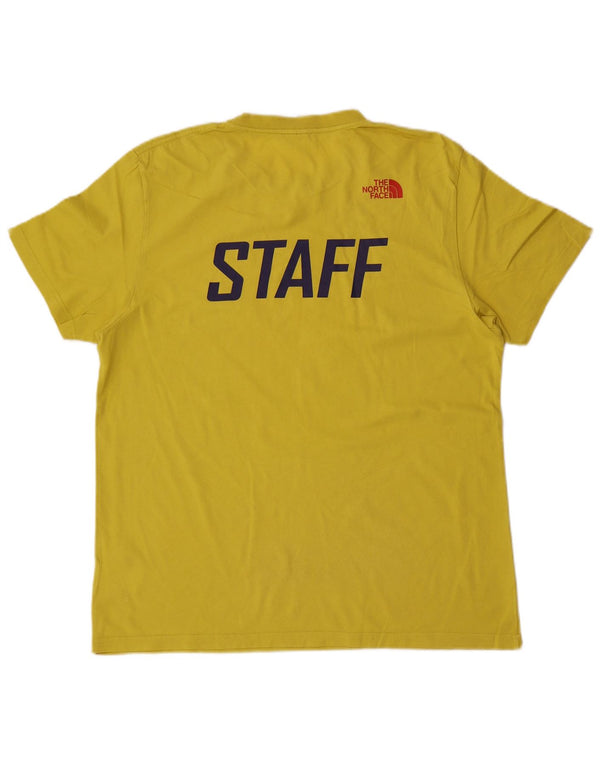 T-shirt grafica da uomo The North Face Top grande in cotone giallo