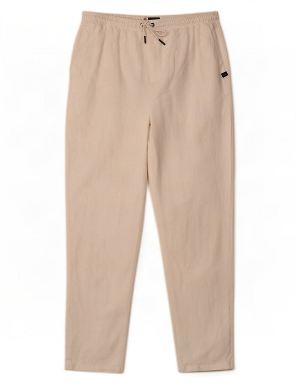 Pantaloni chino affusolati a vita alta da donna Coast XL W36 L30 Lino bianco