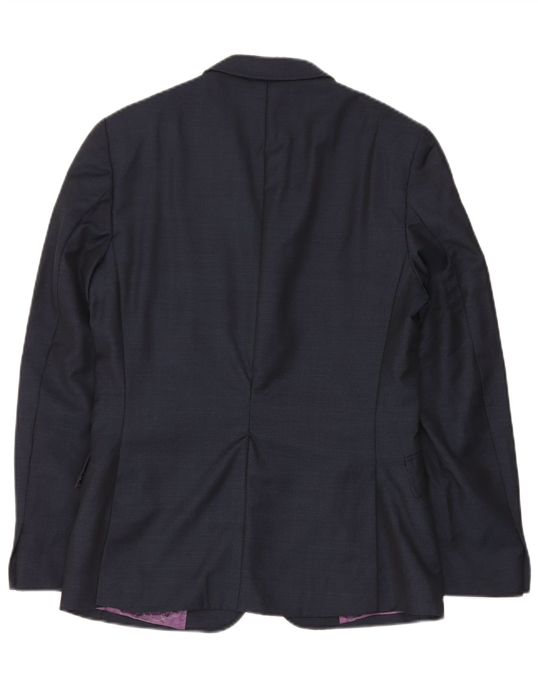 Giacca blazer da uomo a 1 bottone Ted Baker US 36 piccola in lana blu navy