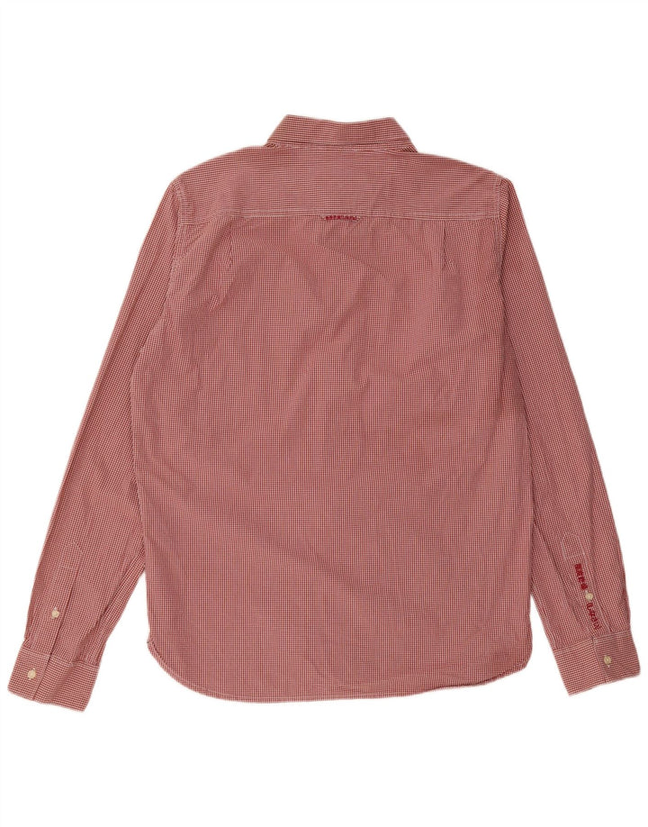 Camicia da uomo SUPERDRY XL in cotone a quadretti rossi