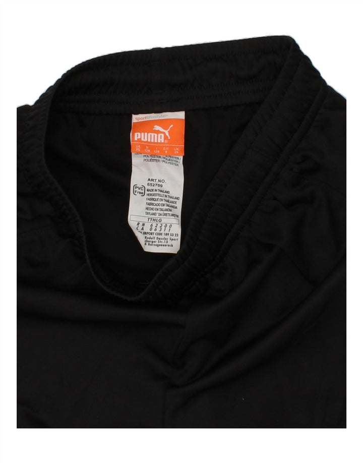 PUMA Boys Sport Shorts 7-8 Years Black Polyester Vintage Puma and Second-Hand Puma from Messina Hembry 