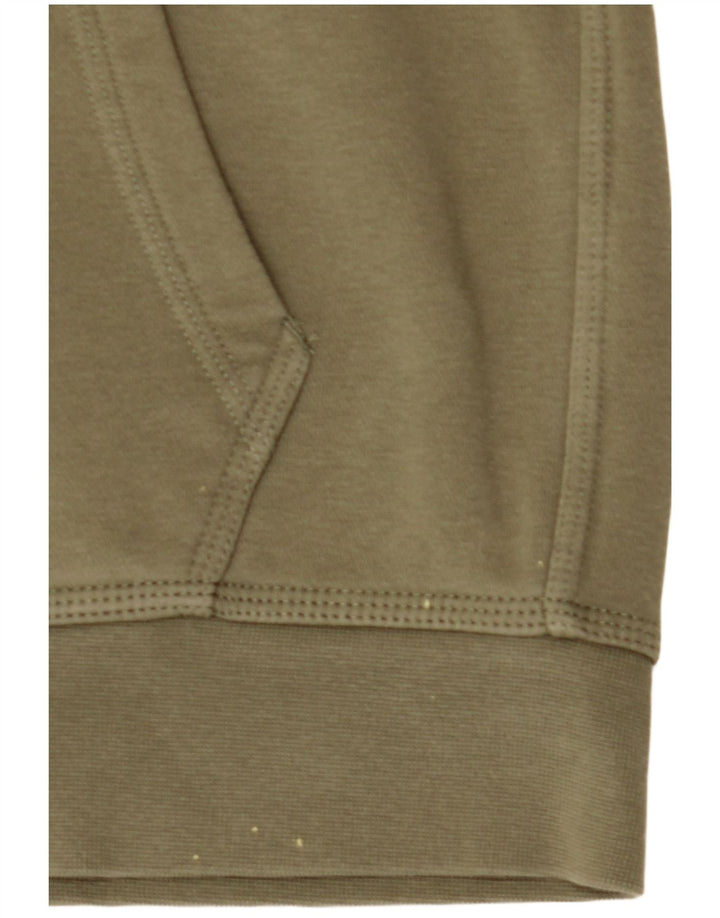 Felpa con cappuccio e zip Nike da uomo piccola in cotone kaki