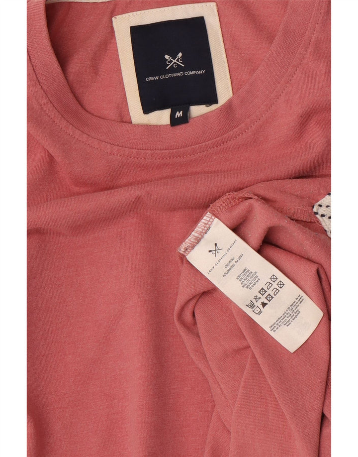 CREW CLOTHING T-shirt da uomo Top in cotone rosa medio