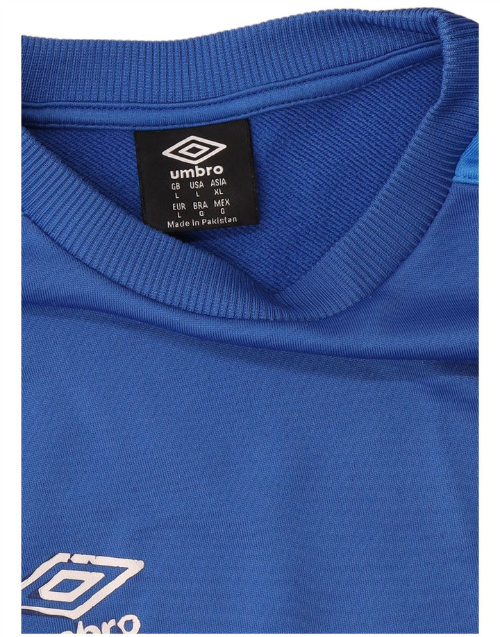 UMBRO Felpa da uomo maglione grande blu colorblock