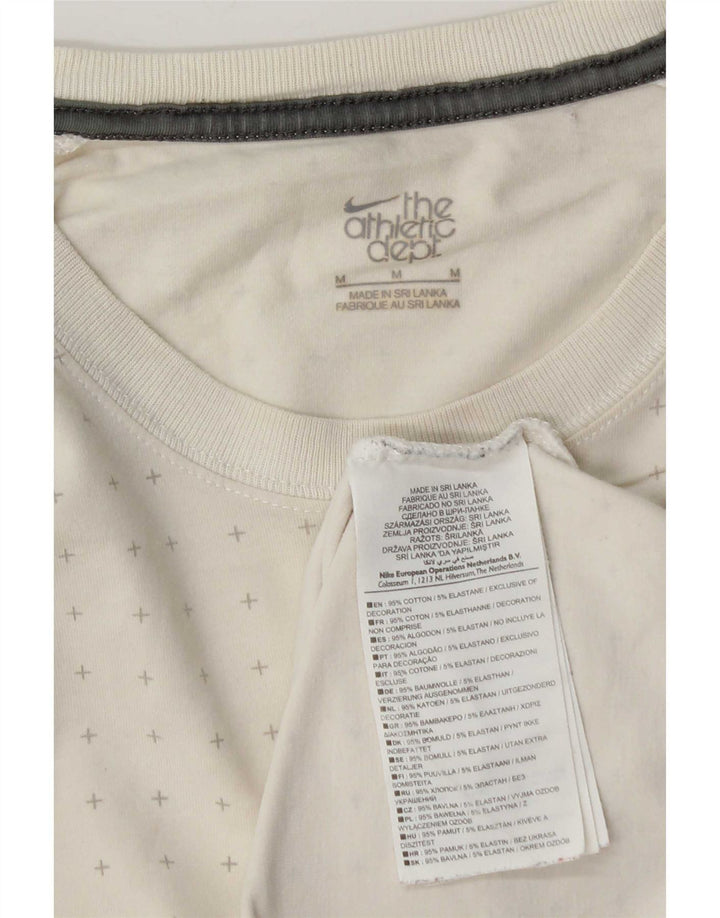 T-shirt da uomo Nike Top in cotone maculato bianco medio