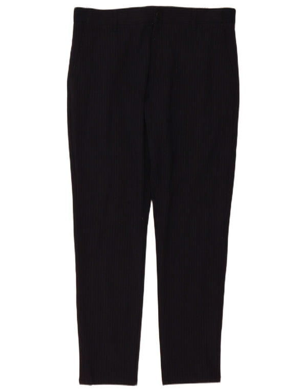 Pantaloni da abito affusolati da uomo Zara medi W31 L29 gessato blu navy