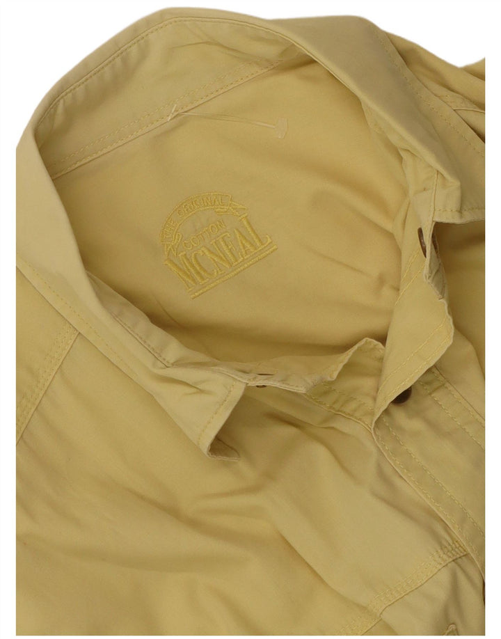 Camicia a maniche corte da uomo McNeal grande in cotone giallo