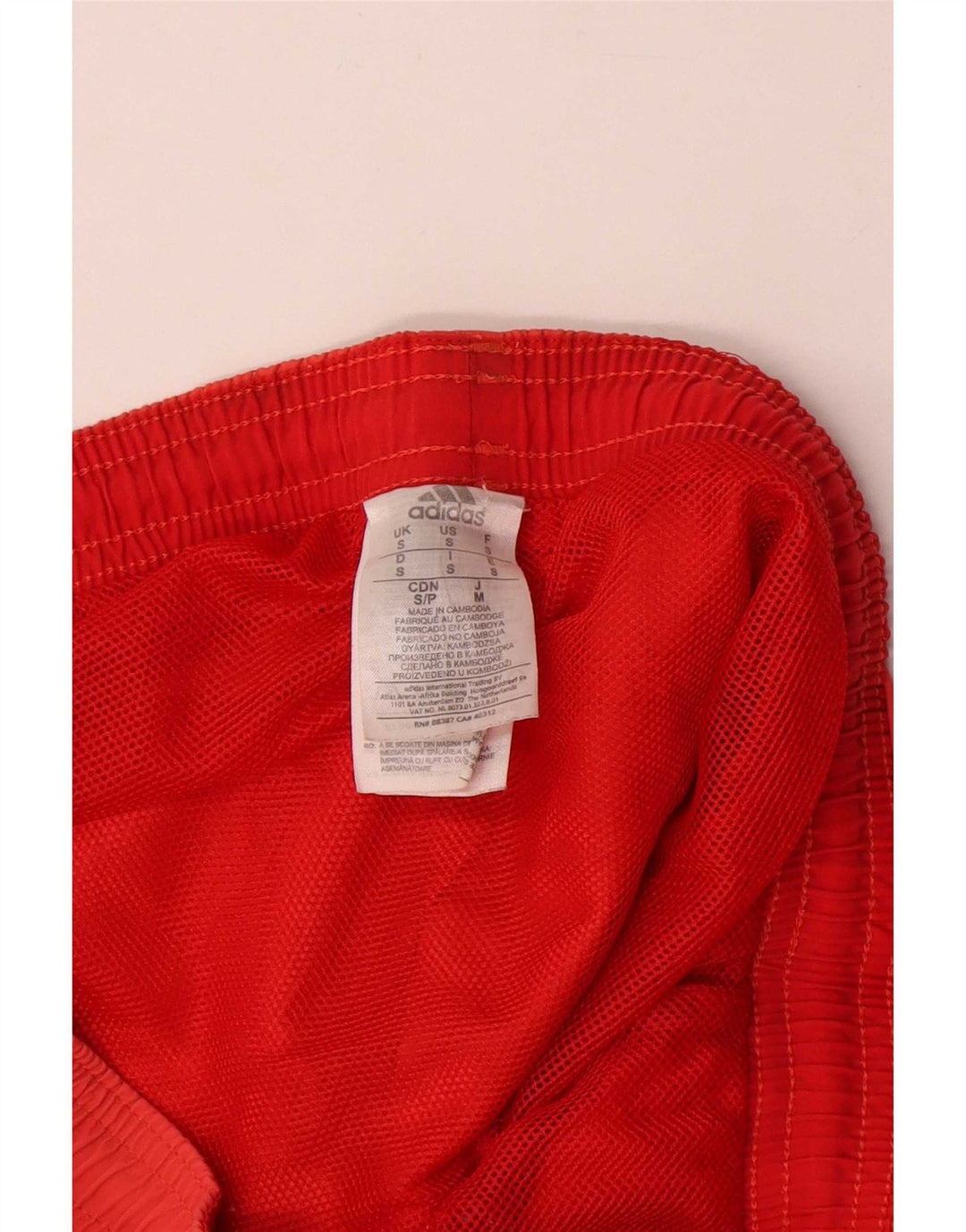 Pantaloncini sportivi Adidas da uomo piccoli rossi in poliammide
