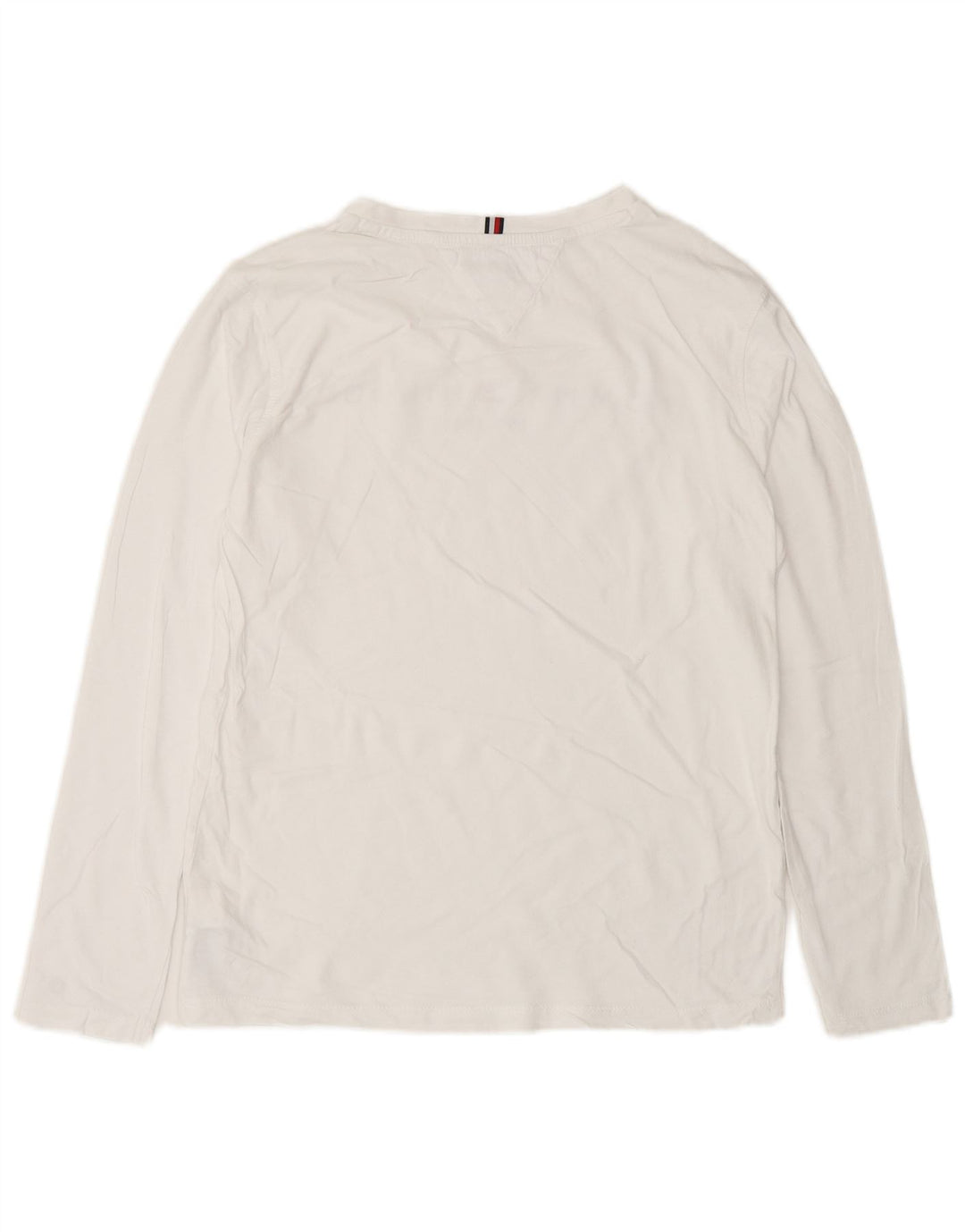 Tommy Hilfiger Maglietta grafica da ragazzo a manica lunga 13-14 anni in cotone bianco