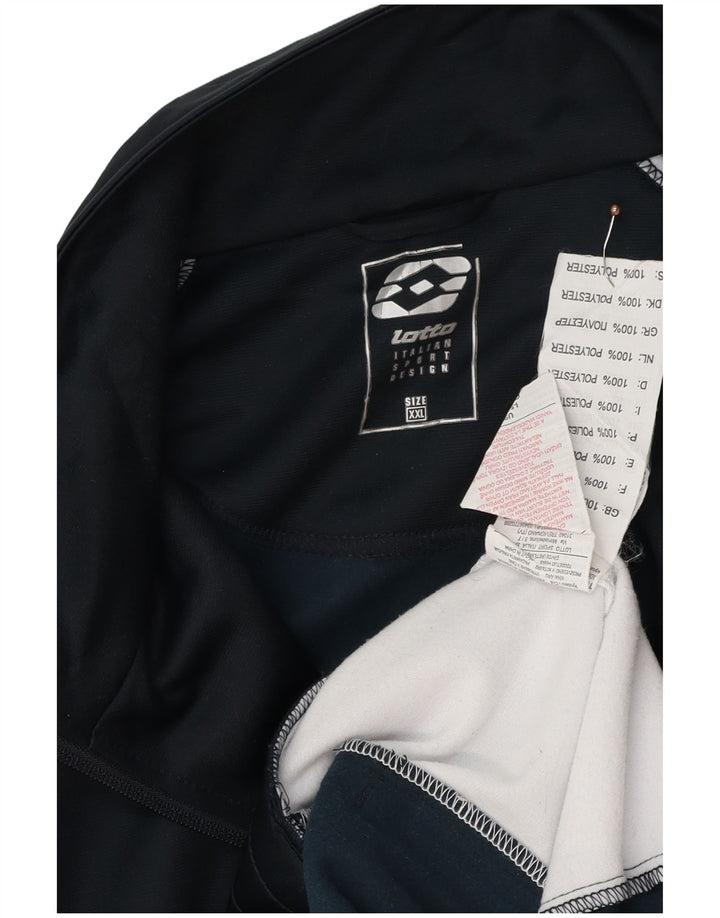 Giacca da tuta grafica da uomo Lotto 2XL Poliestere color block blu navy