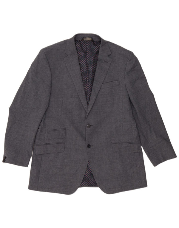 Giacca blazer a 2 bottoni Marks & Spencer da uomo UK 44 XL poliestere blu