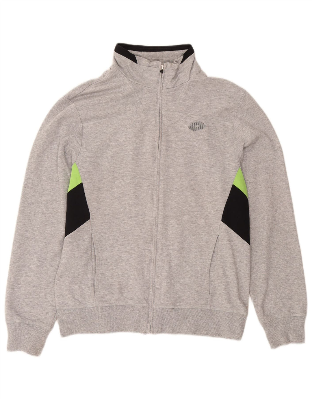 Giacca da ginnastica da uomo LOTTO piccola in cotone color block grigio