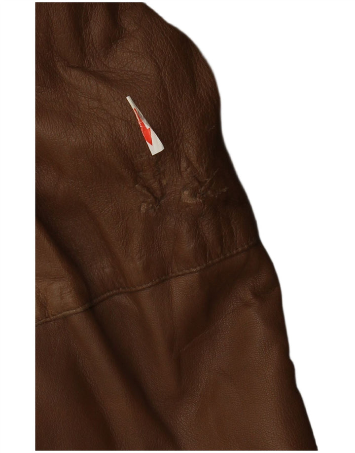 Giacca in pelle vintage da uomo IT 58 4XL Pelle marrone