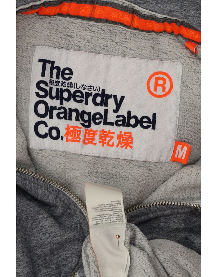 Maglione con cappuccio e zip da uomo Superdry in cotone screziato blu medio