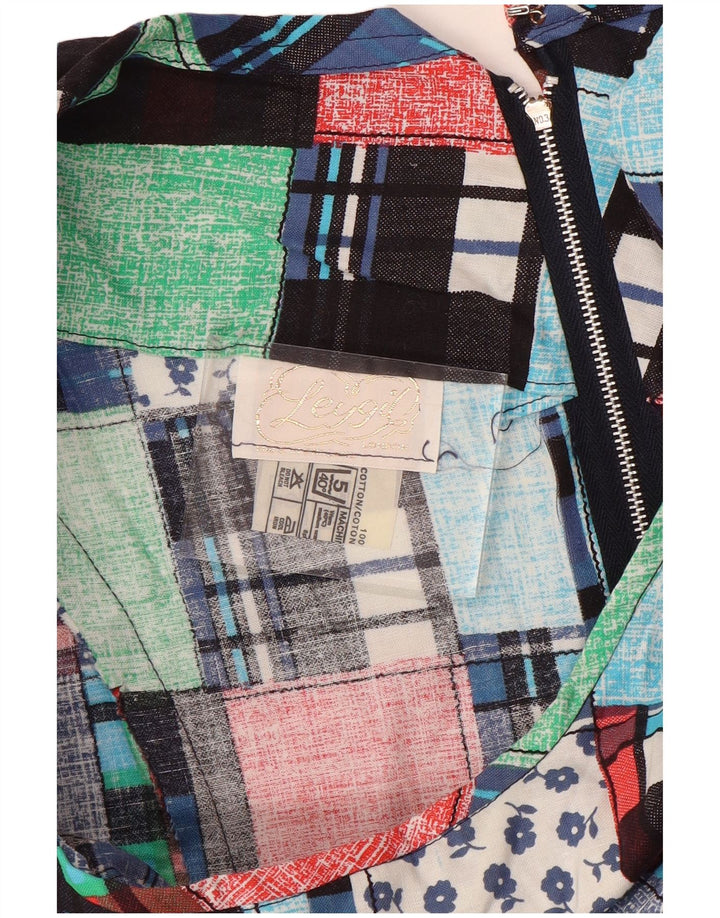 Abito a trapezio senza maniche da donna Leygil UK 18 XL Patchwork multicolore