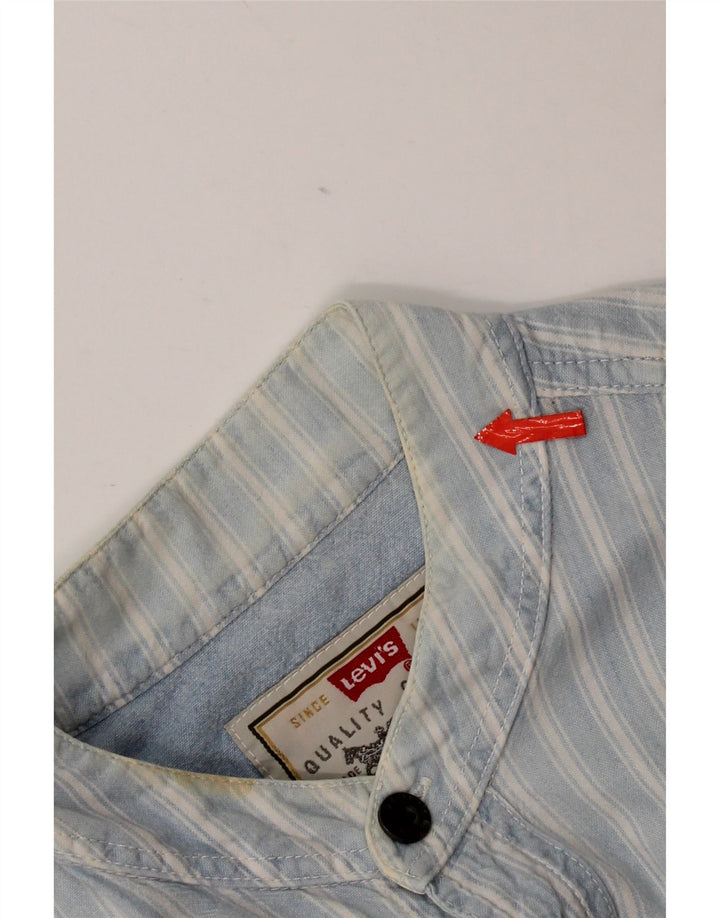 Camicia a maniche corte da uomo Levi's in cotone a righe grandi blu