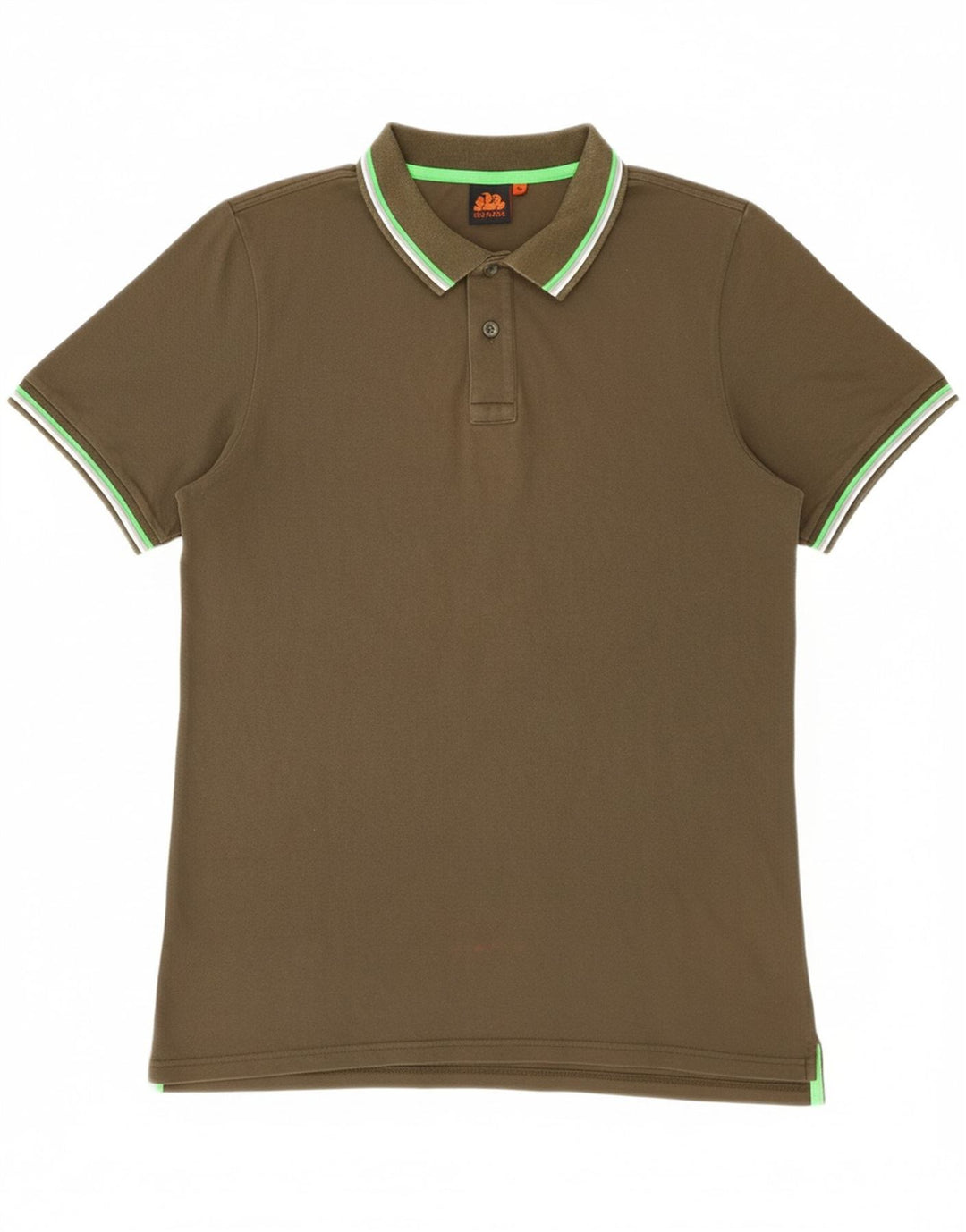 SUNDEK Mens Polo Shirt XL Khaki Cotton