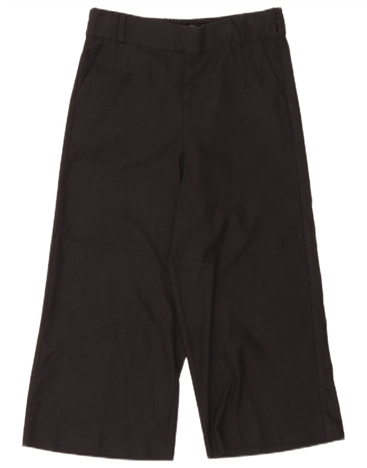 Pantaloni capri da donna Zara a gamba larga grandi W30 L20 neri
