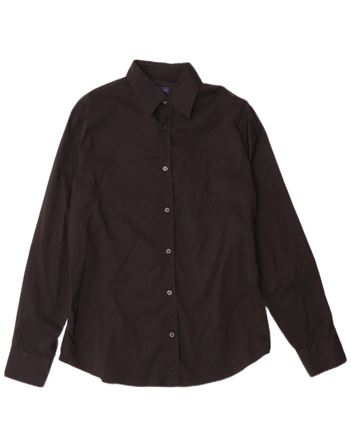 TRUSSARDI JEANS Camicia Uomo Large Nera in Cotone