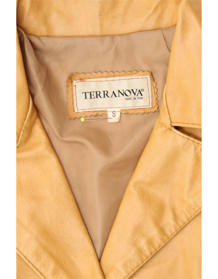 Cappotto in pelle da donna Terranova UK 10 Piccolo in pelle beige