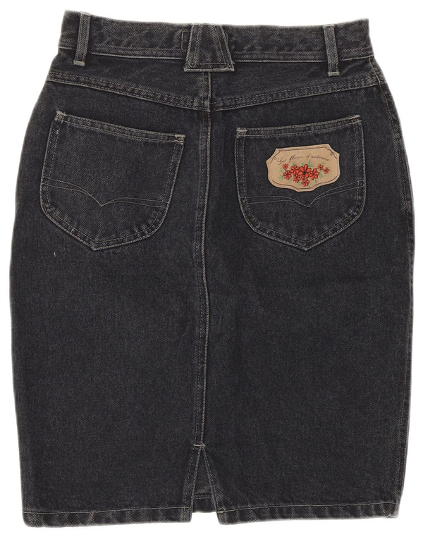 Gonna di jeans vintage da donna piccola W26 Grigia