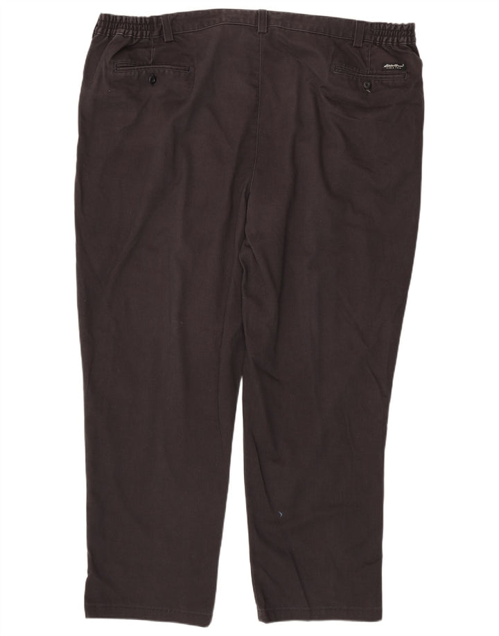 EDDIE BAUER Pantaloni chino da uomo con pegging W48 L31 cotone grigio