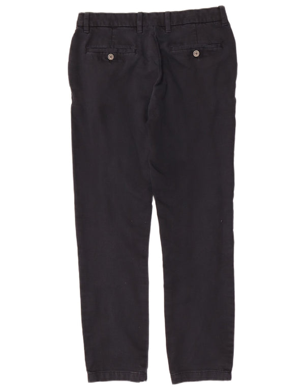 Marks & Spencer Mens Autograph Slim Chino Trousers W32 L31 Black Cotton