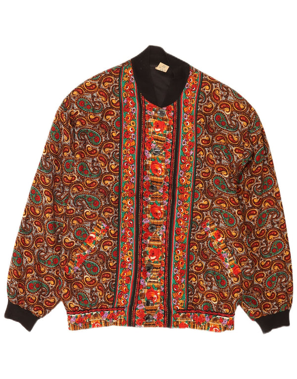 Astor Womens Oversized Bomber Jacket EU 36/38 Small Multicoloured Paisley