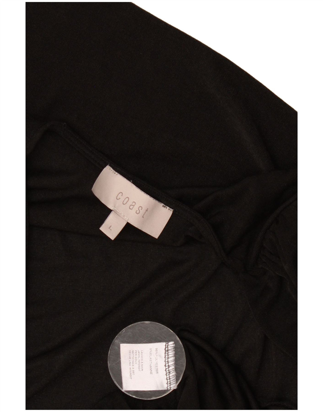 Body a maniche lunghe da donna Coast UK 14 Large Nero Poliestere