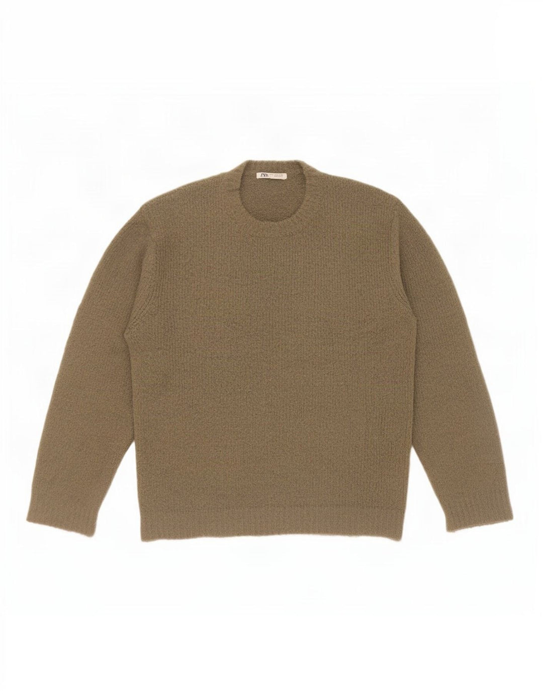 Maglione maglione girocollo da uomo Zara medio acrilico kaki