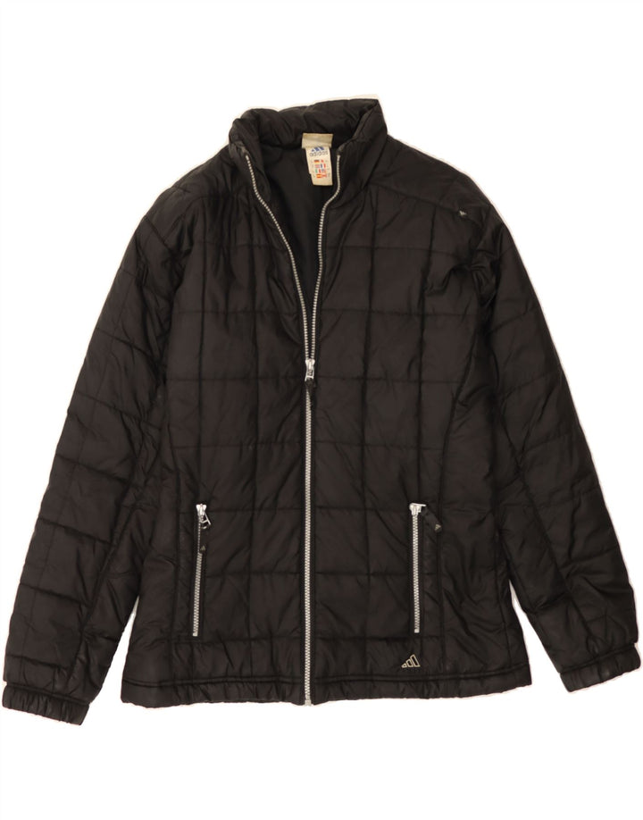 ADIDAS Womens Padded Jacket UK 14 Large  Black Polyamide Vintage Adidas and Second-Hand Adidas from Messina Hembry 