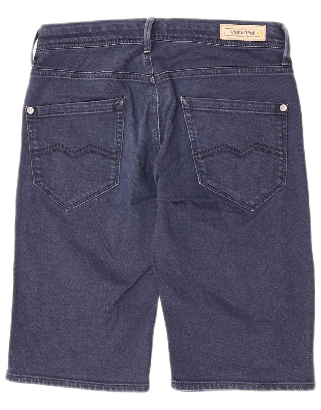 Pantaloncini di jeans da uomo Meltin' Pot W31 cotone blu navy medio